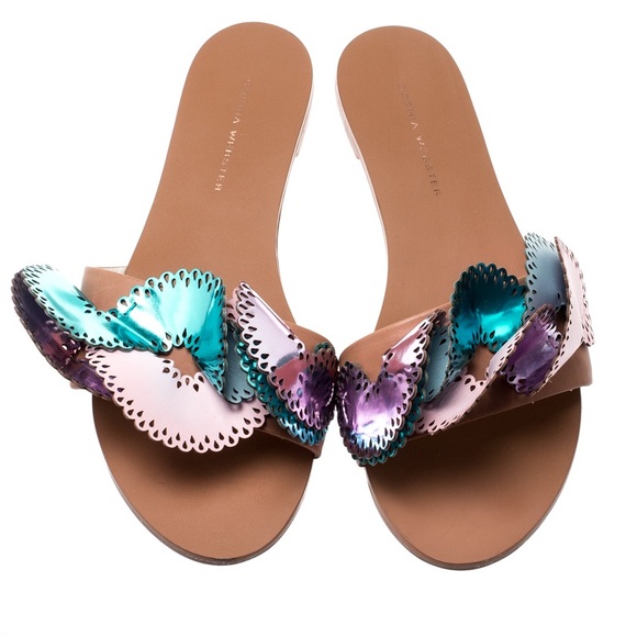 Sophia Webster Laser cut multicolor slides - Picture 5 of 11
